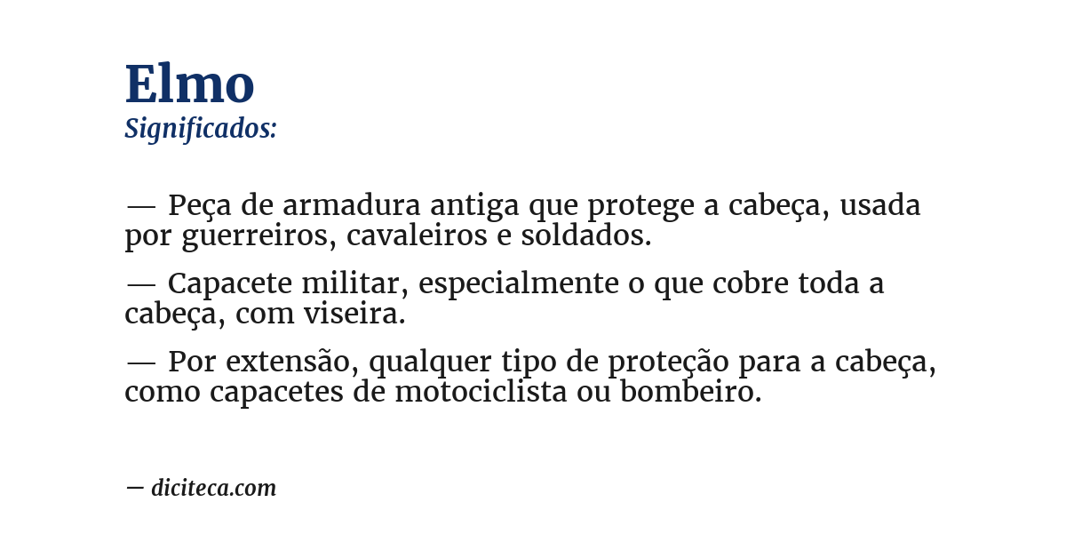 Significado de elmo