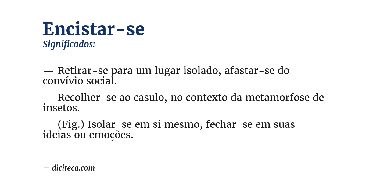 Significado de encistar-se