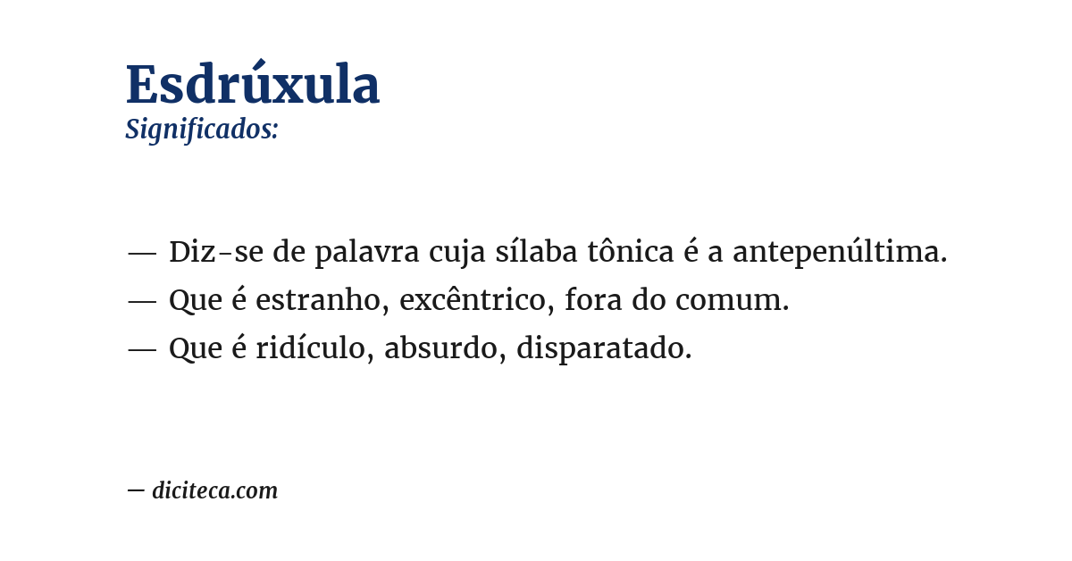 Significado de esdrúxula