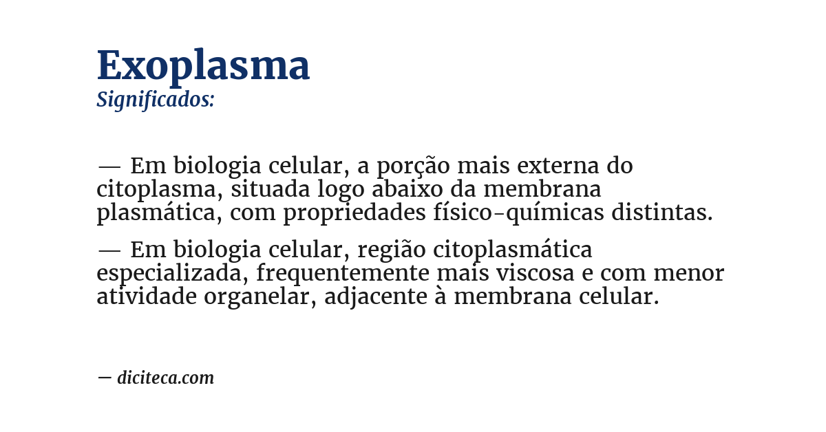 Significado de exoplasma