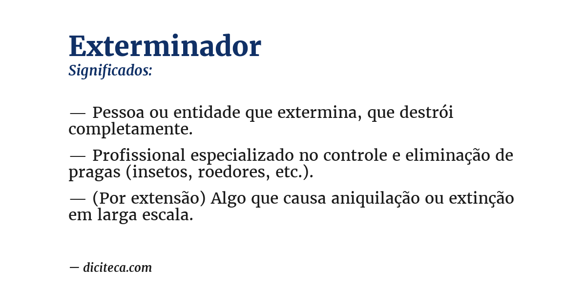 Significado de exterminador