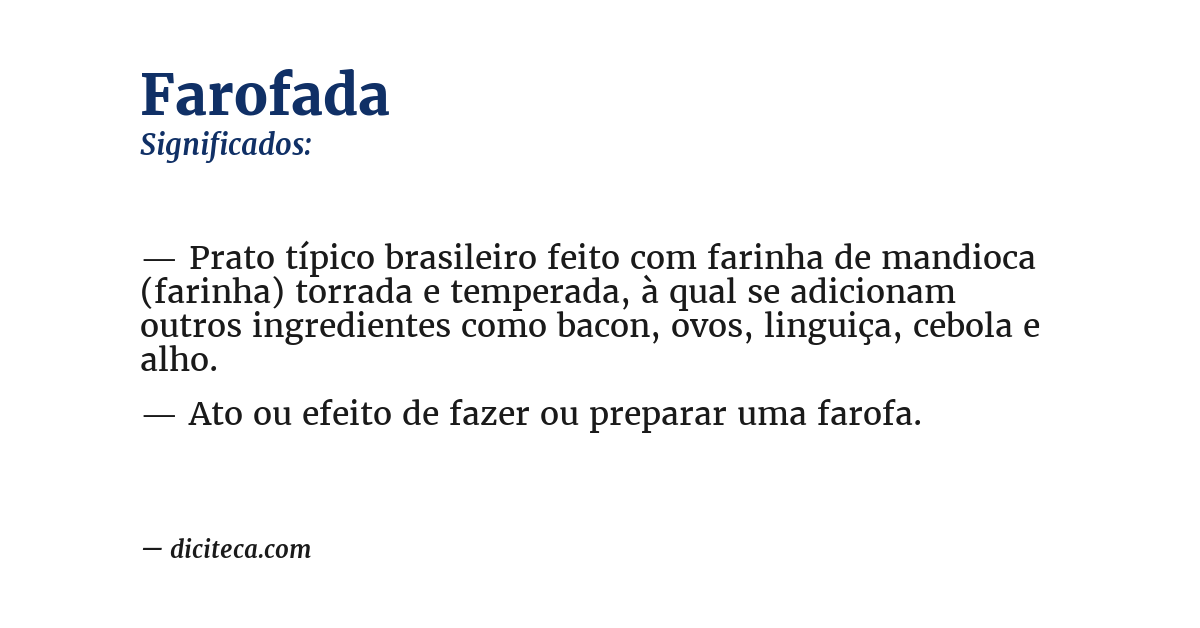 Significado de farofada