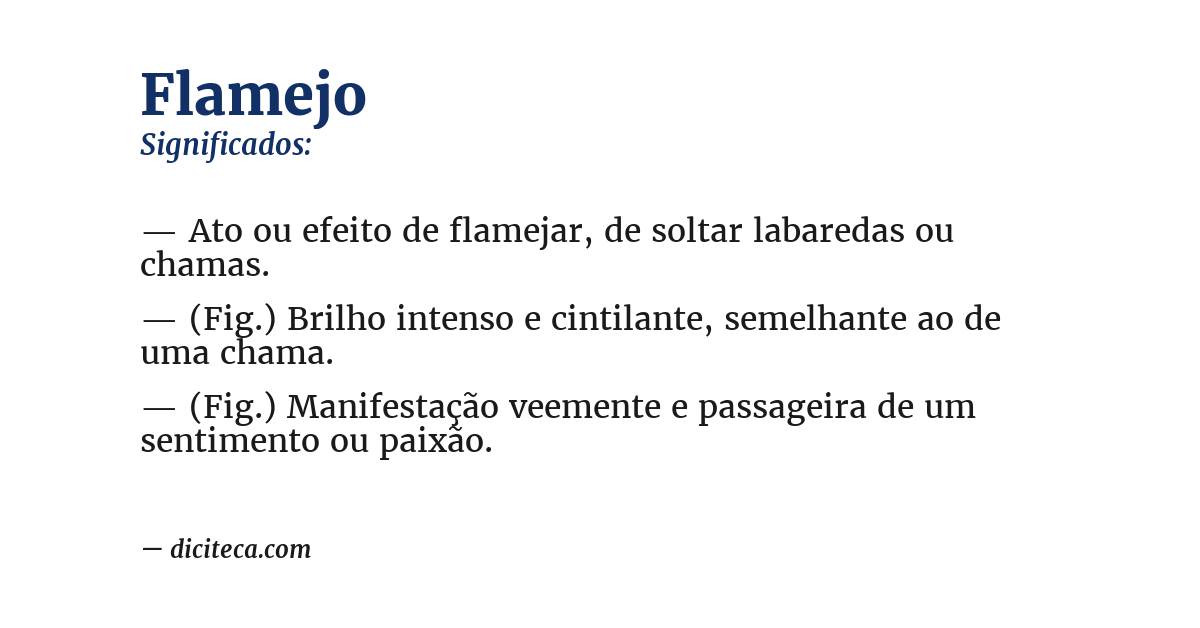 Significado de flamejo