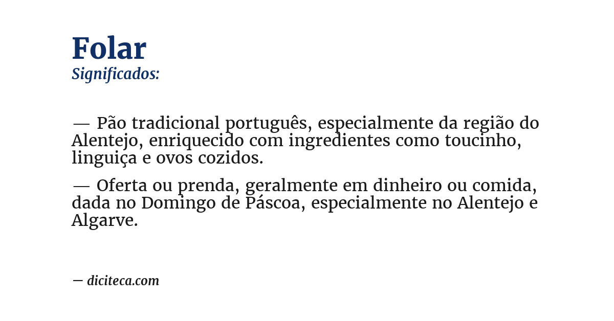 Significado de folar