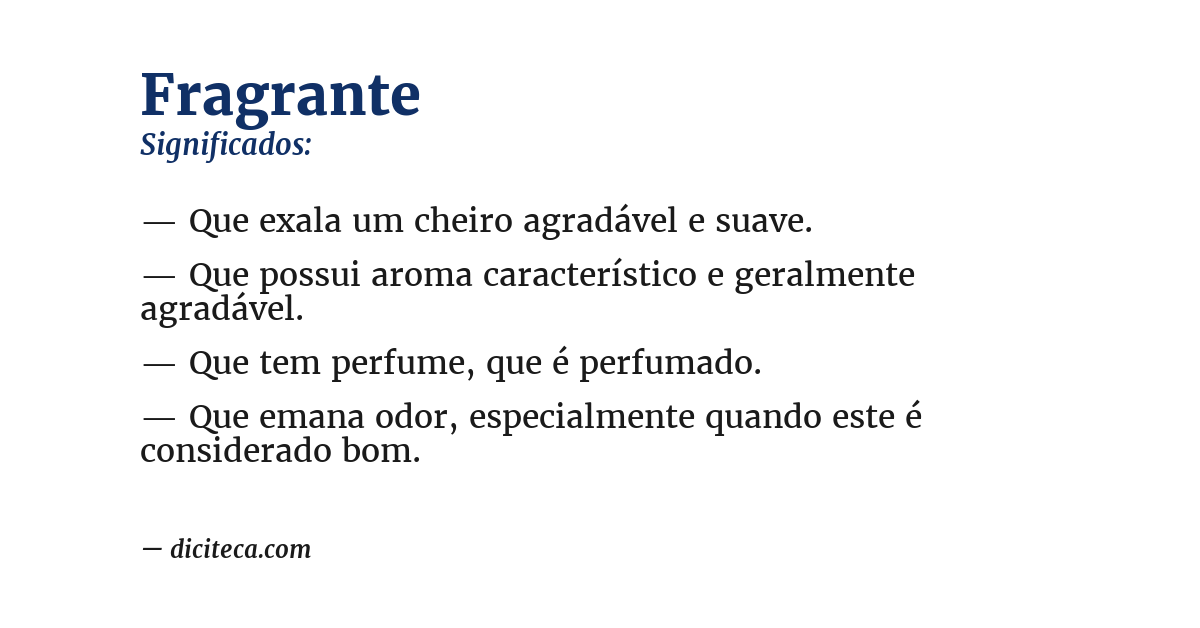 Significado de fragrante