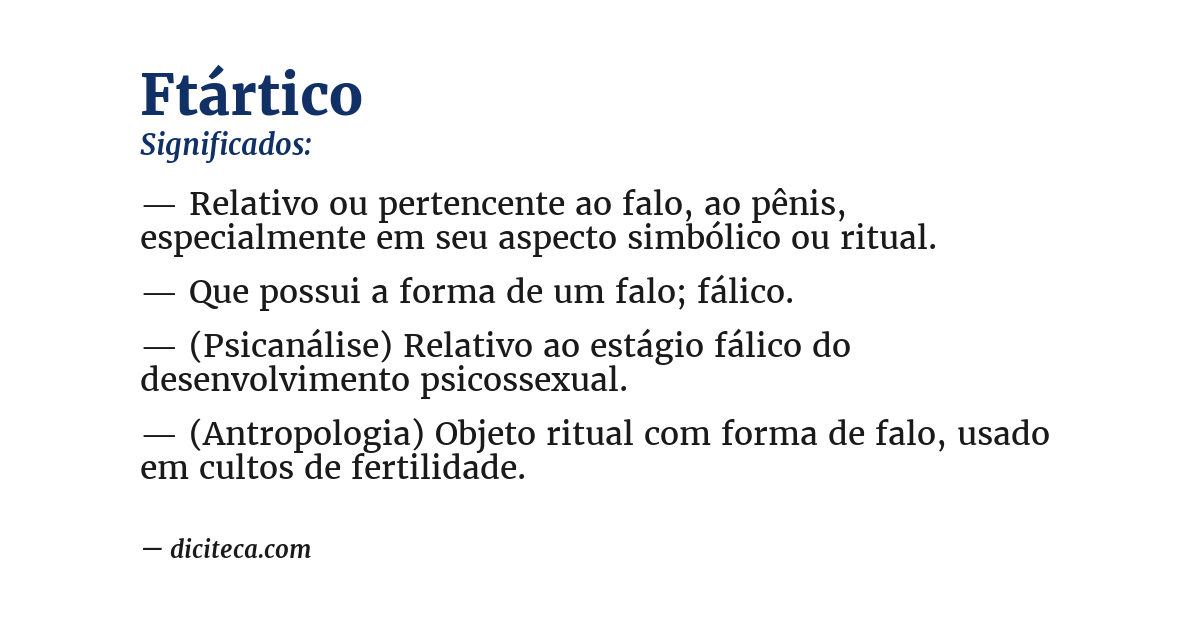 Significado de ftártico