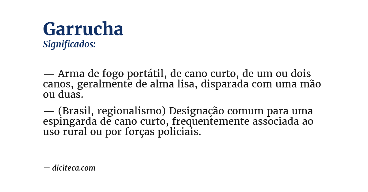 Significado de garrucha