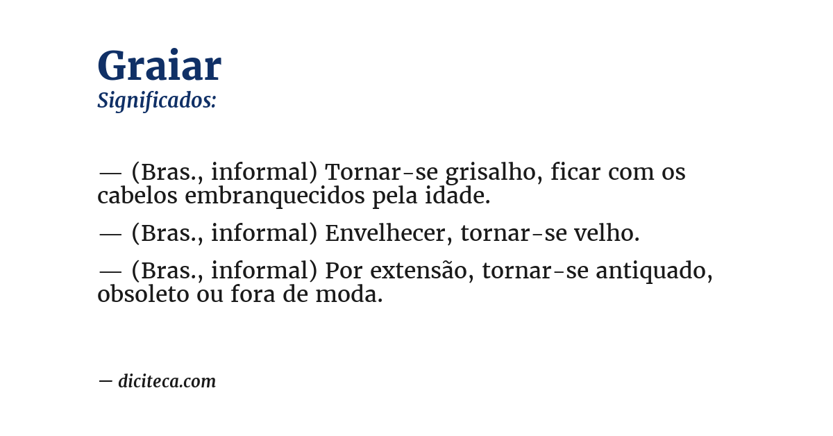Significado de graiar