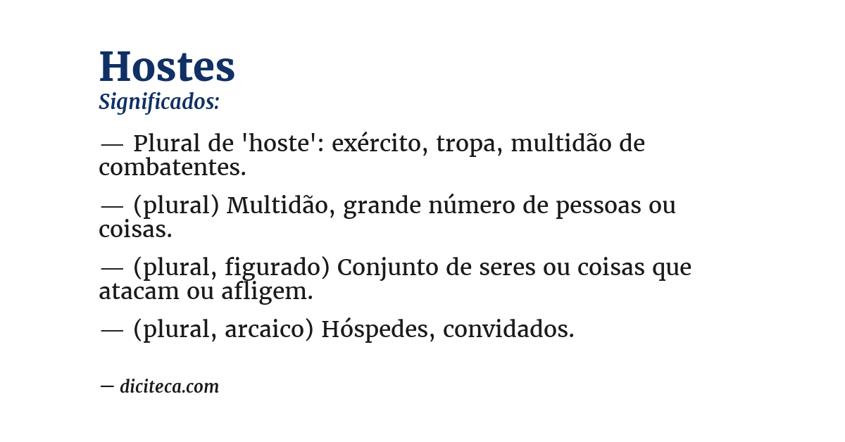 Significado de hostes