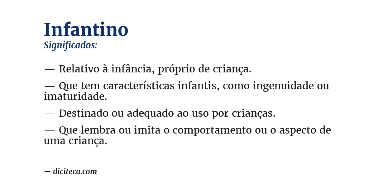 Significado de infantino