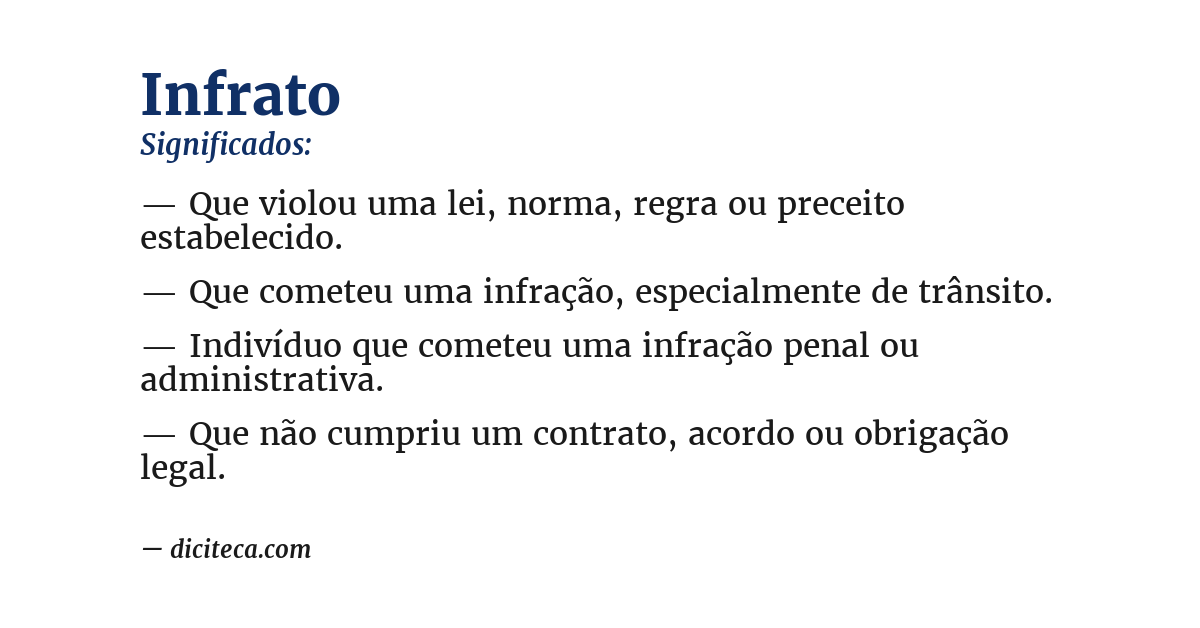 Significado de infrato