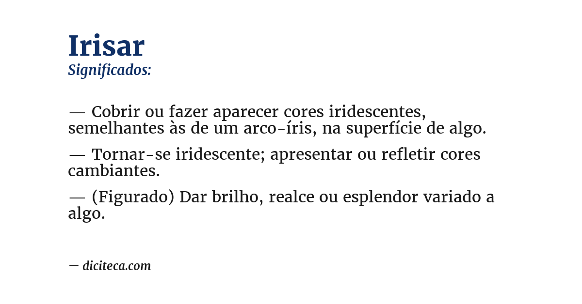 Significado de irisar