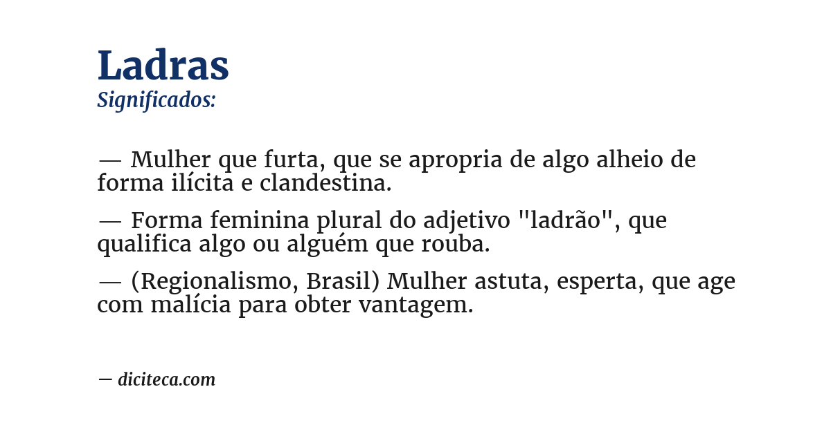 Significado de ladras