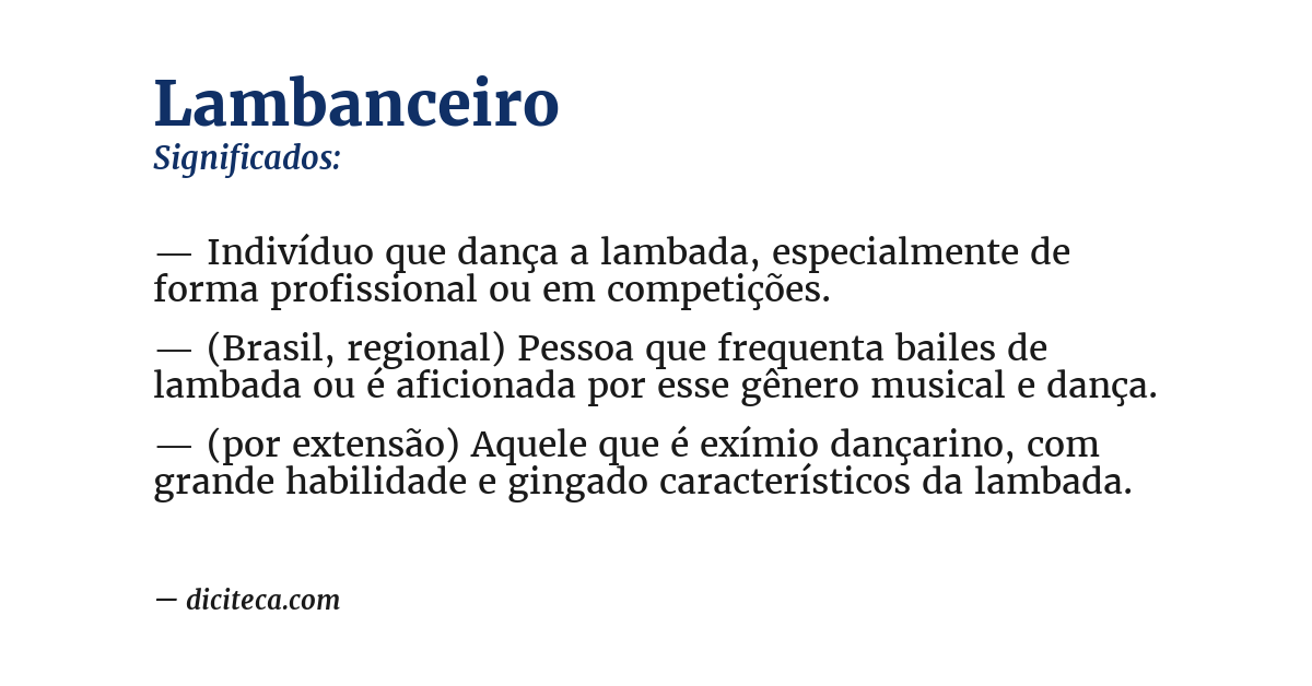Significado de lambanceiro