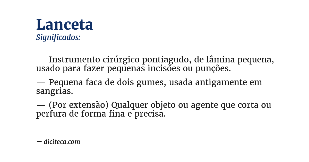 Significado de lanceta