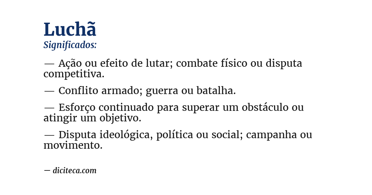 Significado de luchã