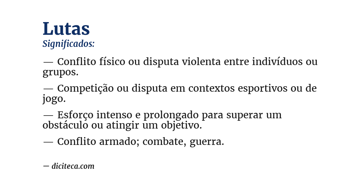Significado de lutas