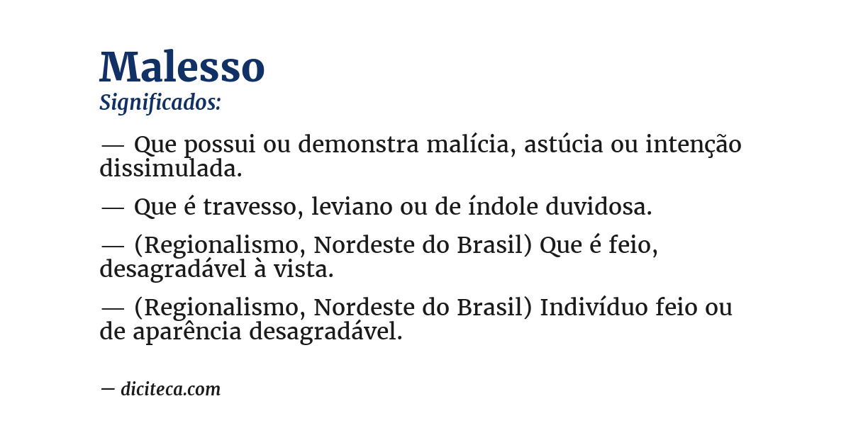 Significado de malesso