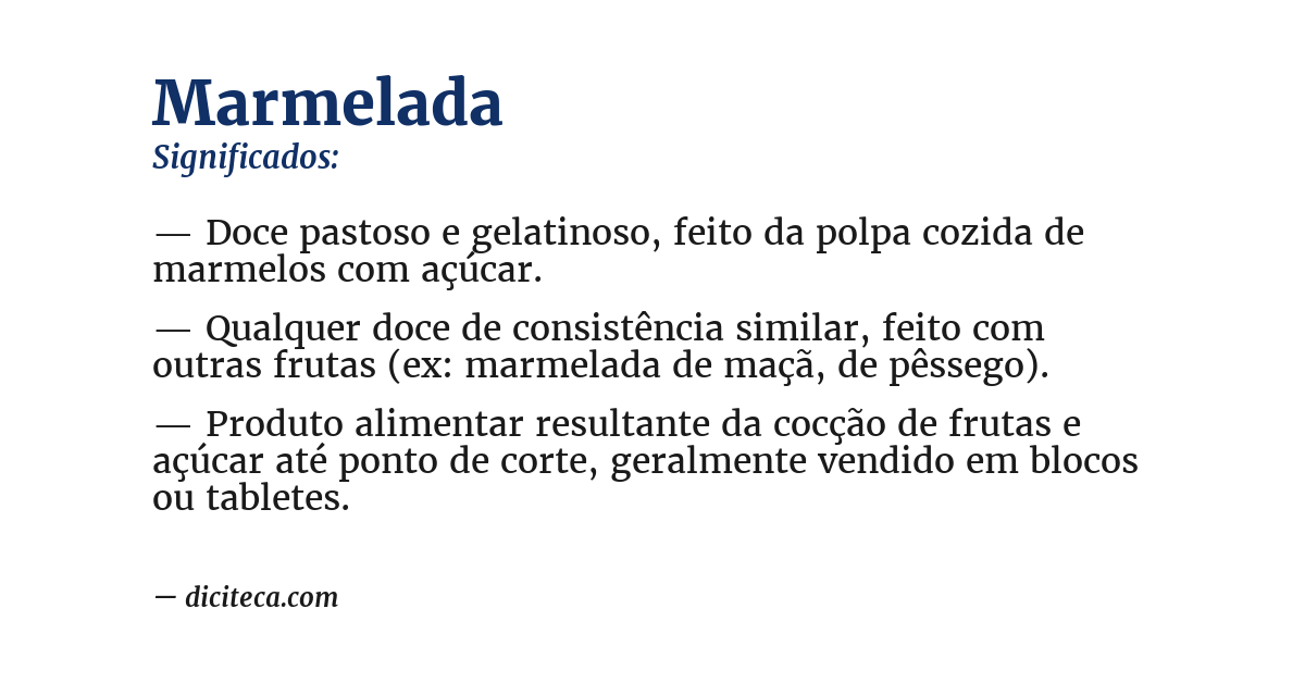 Significado de marmelada