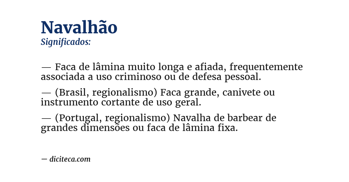 Significado de navalhão