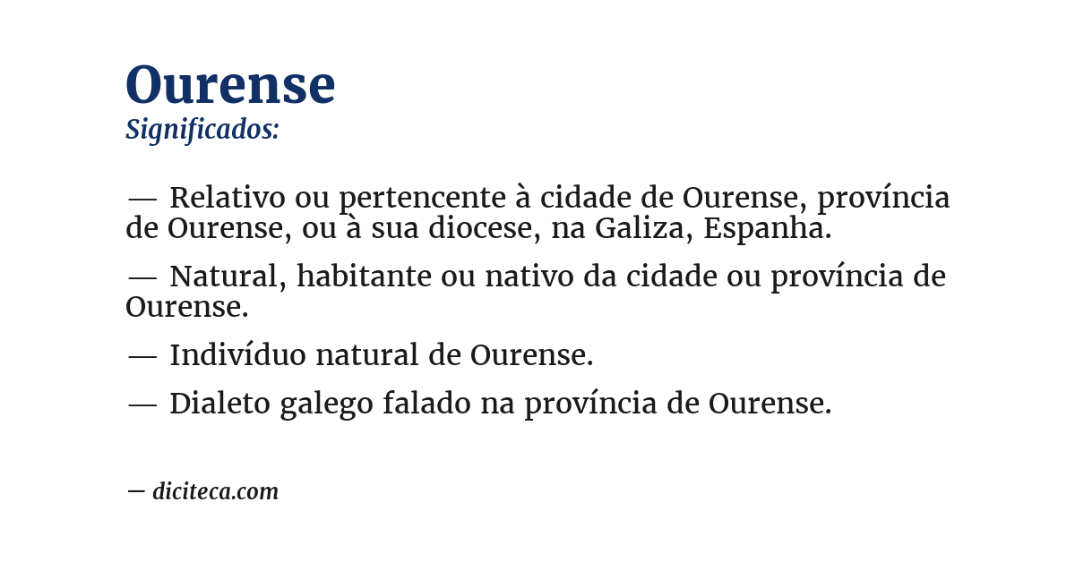 Significado de ourense