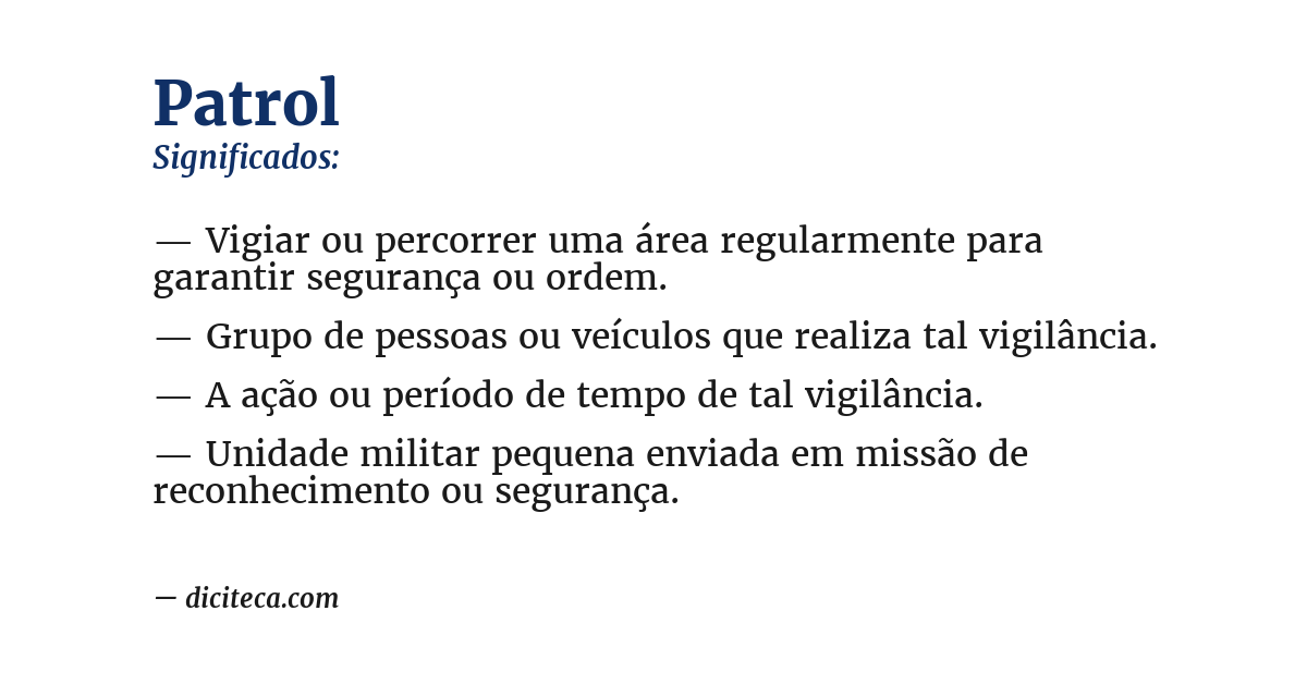 Significado de patrol