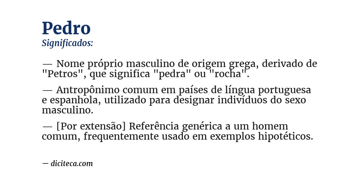 Significado de pedro