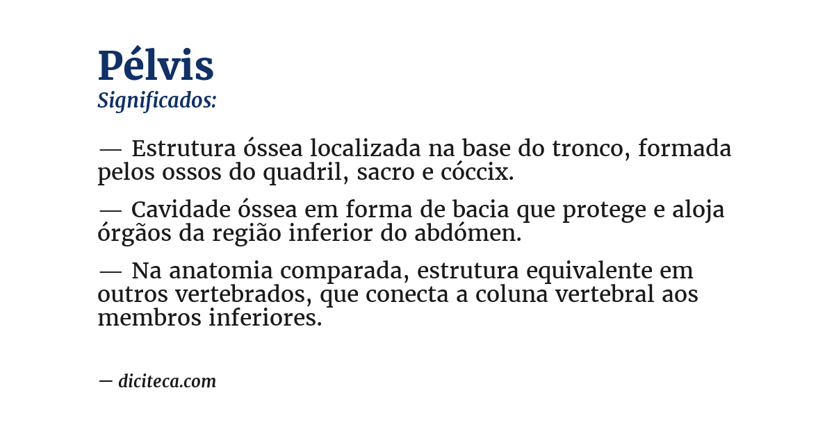 Significado de pélvis