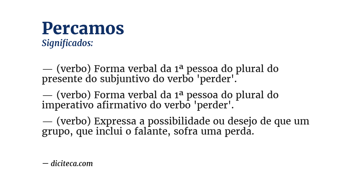 Significado de percamos