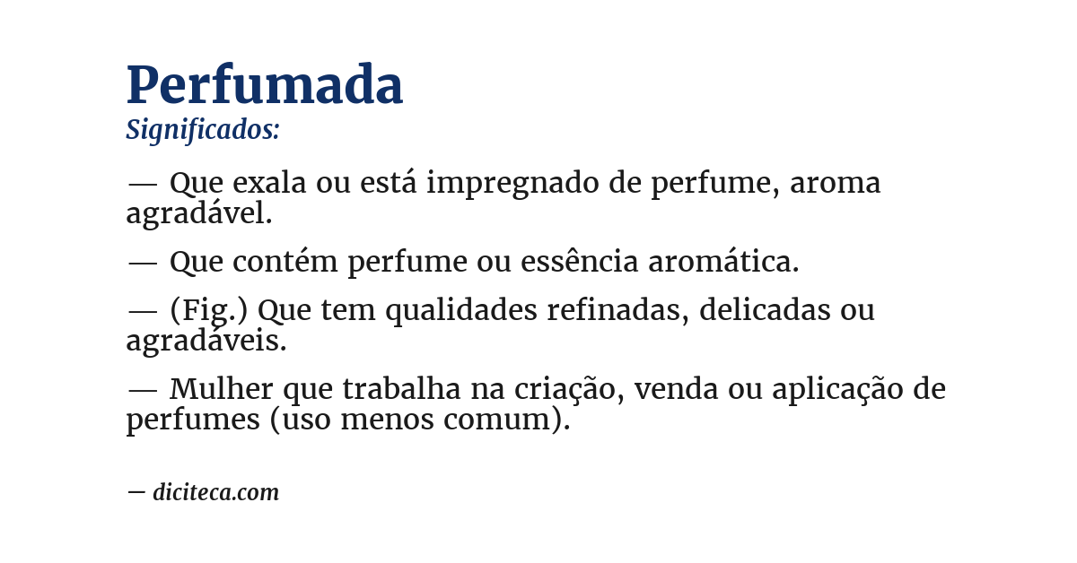 Significado de perfumada
