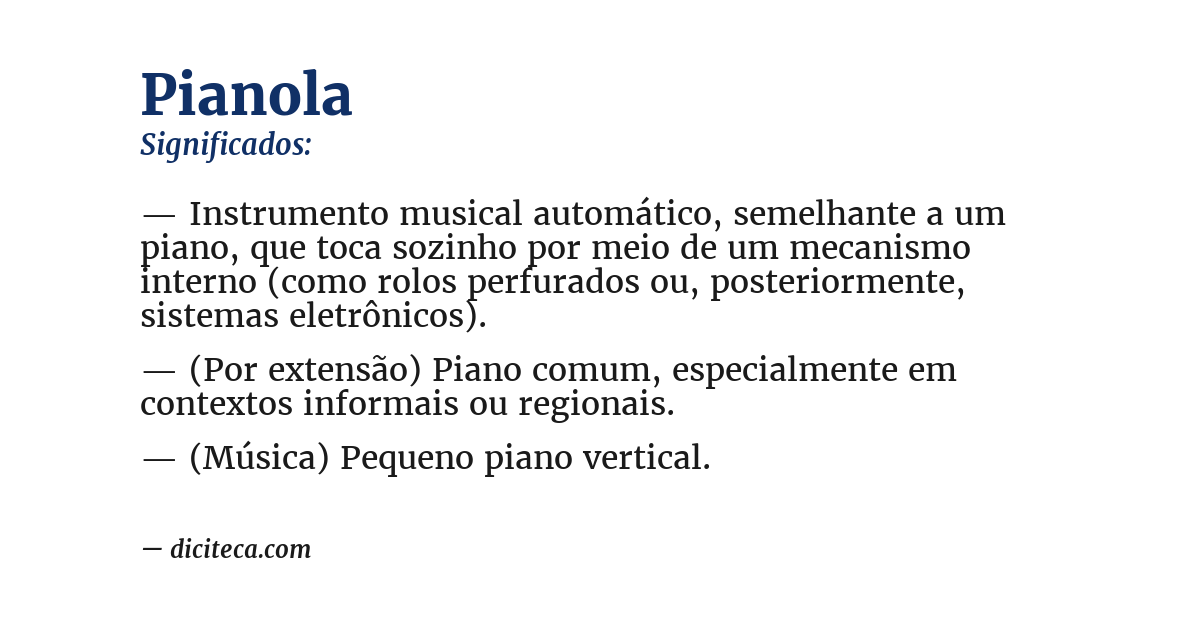 Significado de pianola