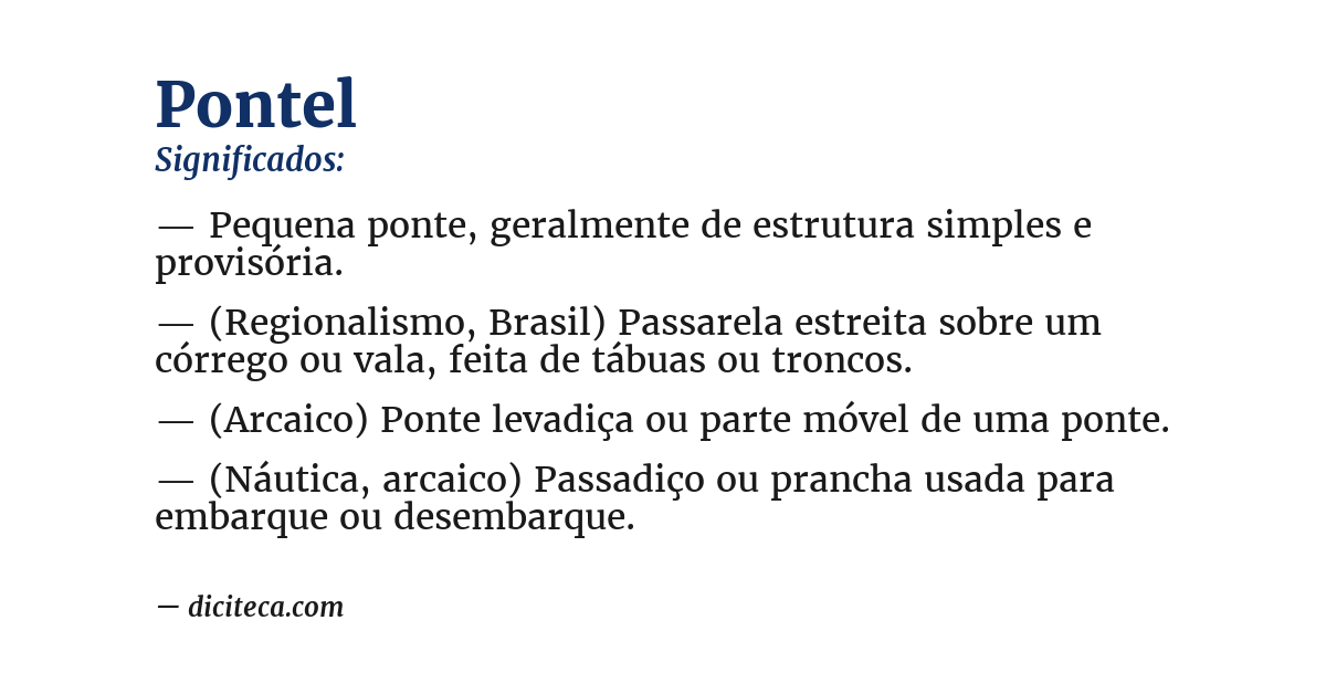 Significado de pontel