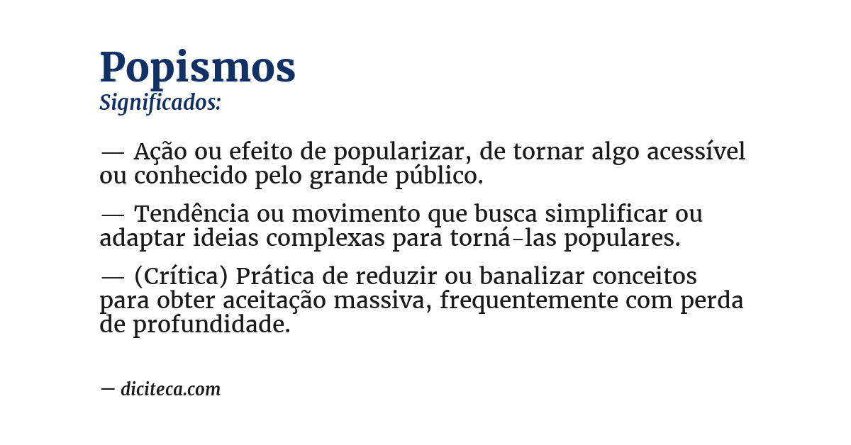 Significado de popismos