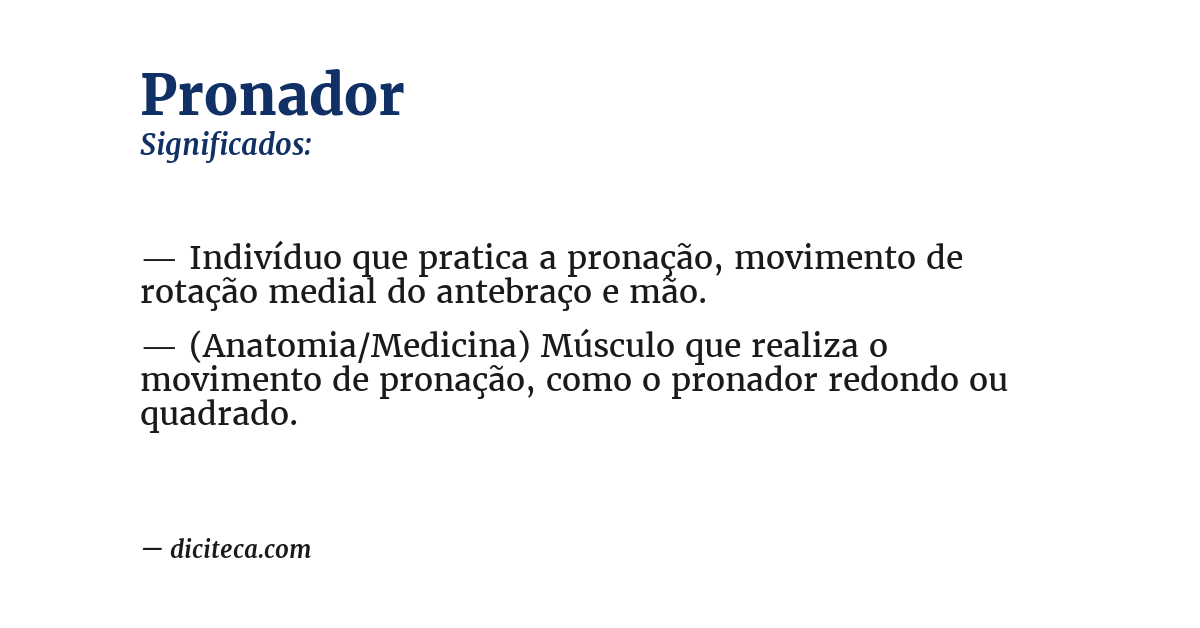 Significado de pronador
