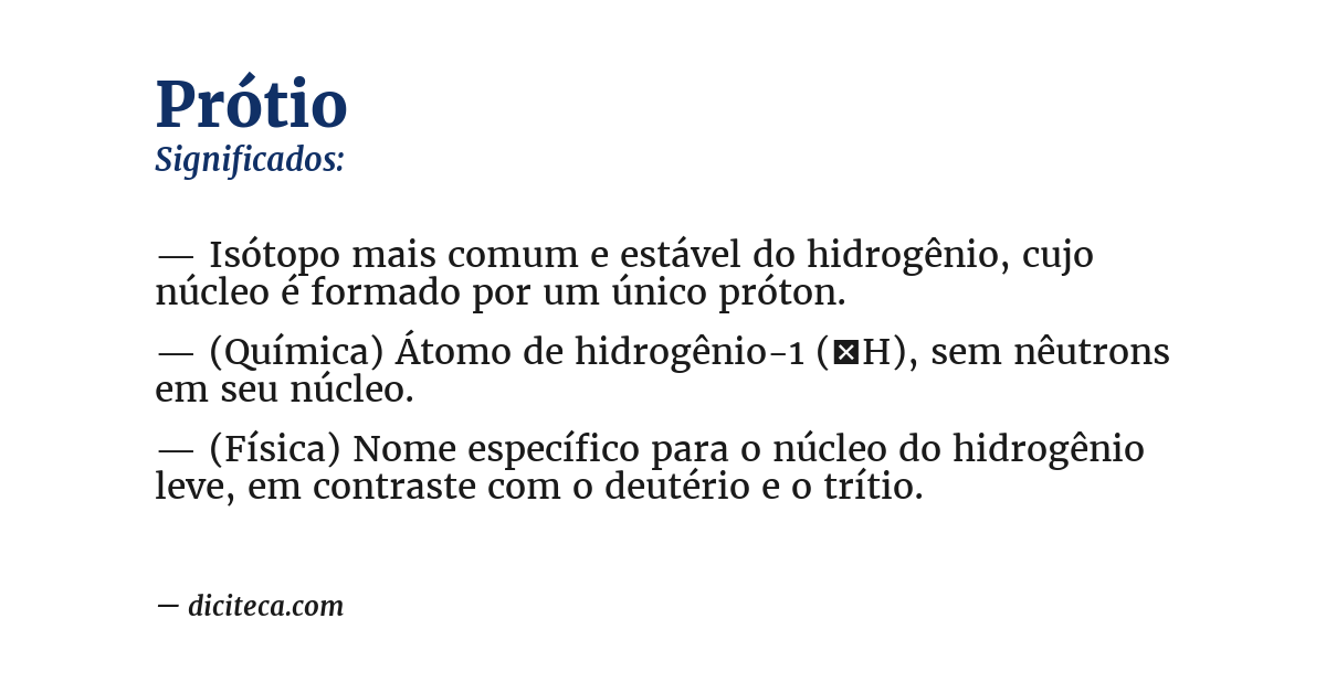 Significado de prótio