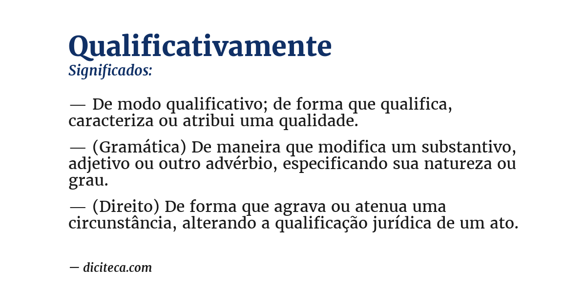 Significado de qualificativamente