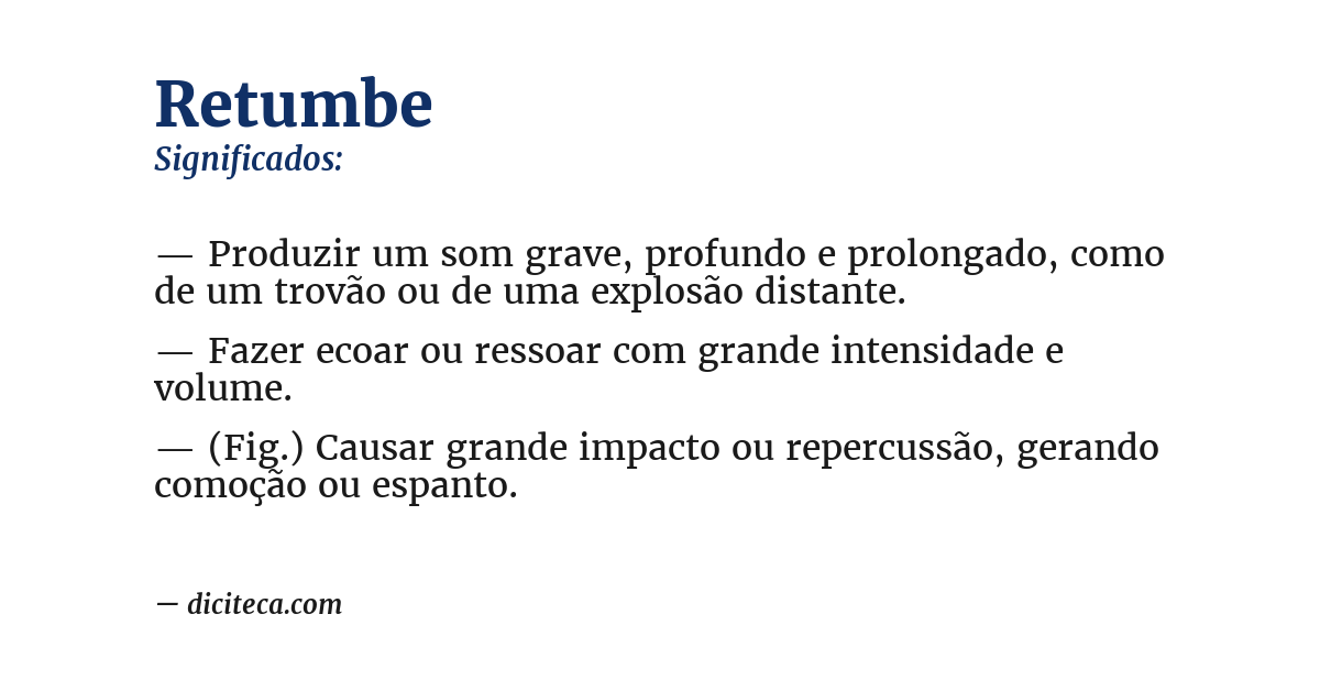 Significado de retumbe