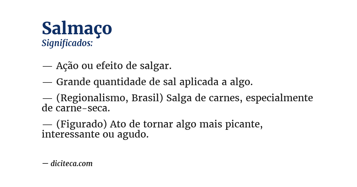 Significado de salmaço