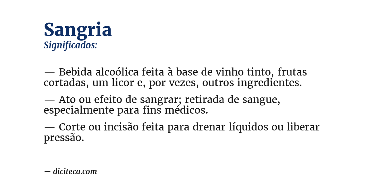 Significado de sangria