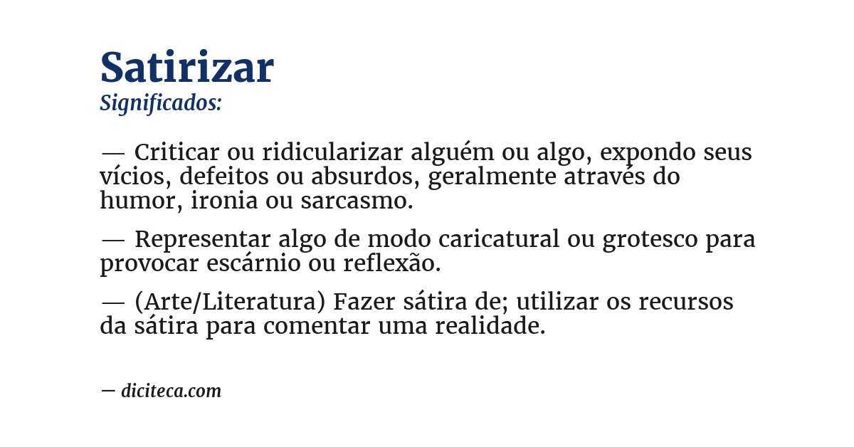 Significado de satirizar