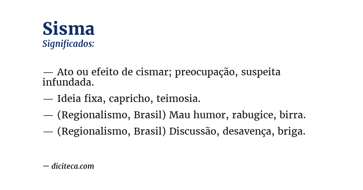 Significado de sisma