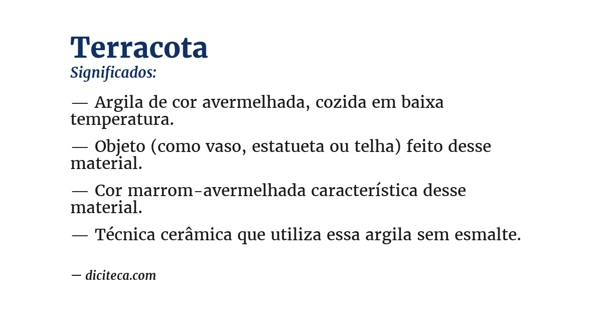 Significado de terracota