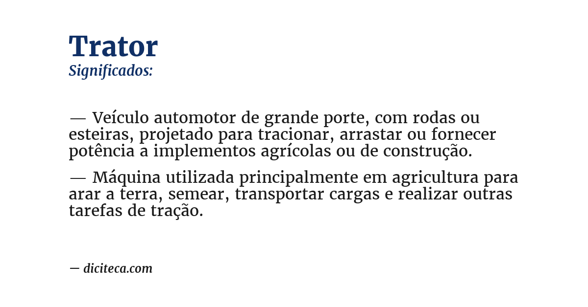 Significado de trator