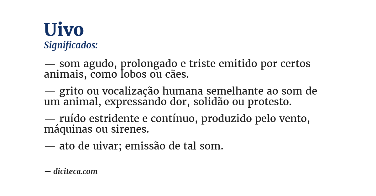 Significado de uivo