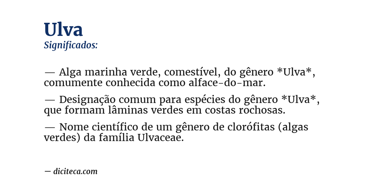 Significado de ulva