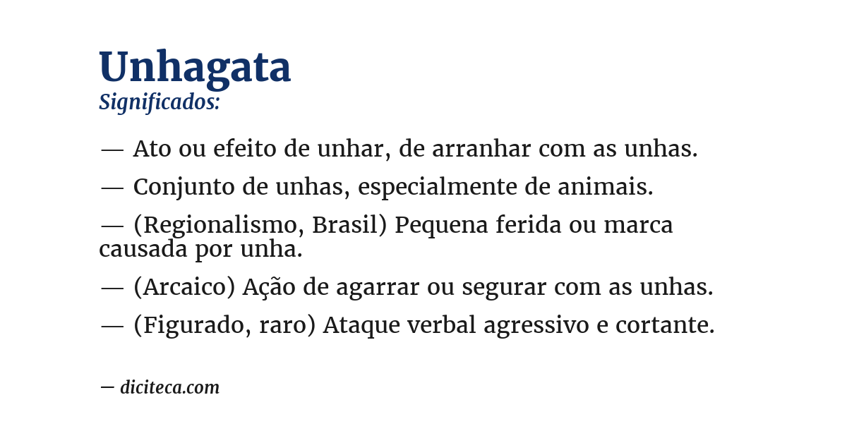 Significado de unhagata
