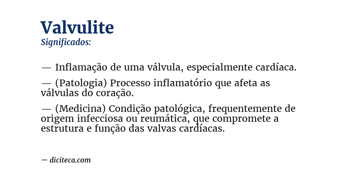 Significado de valvulite