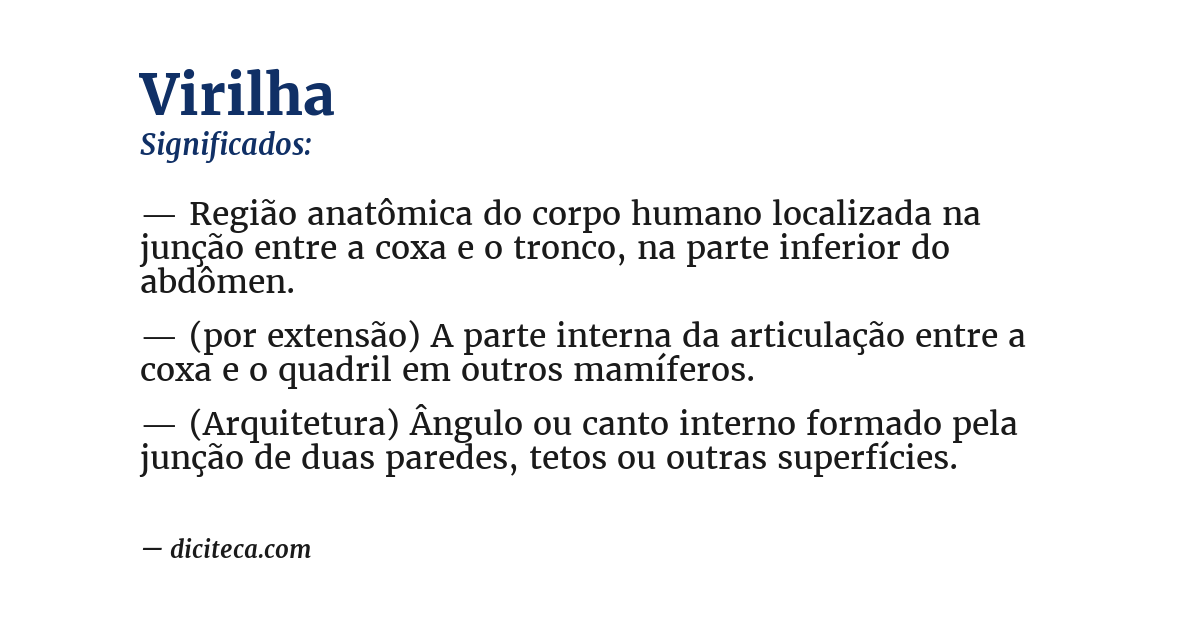 Significado de virilha