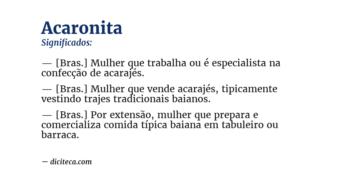 Significado de acaronita