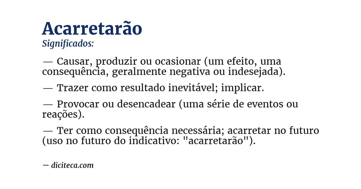 Significado de acarretarão
